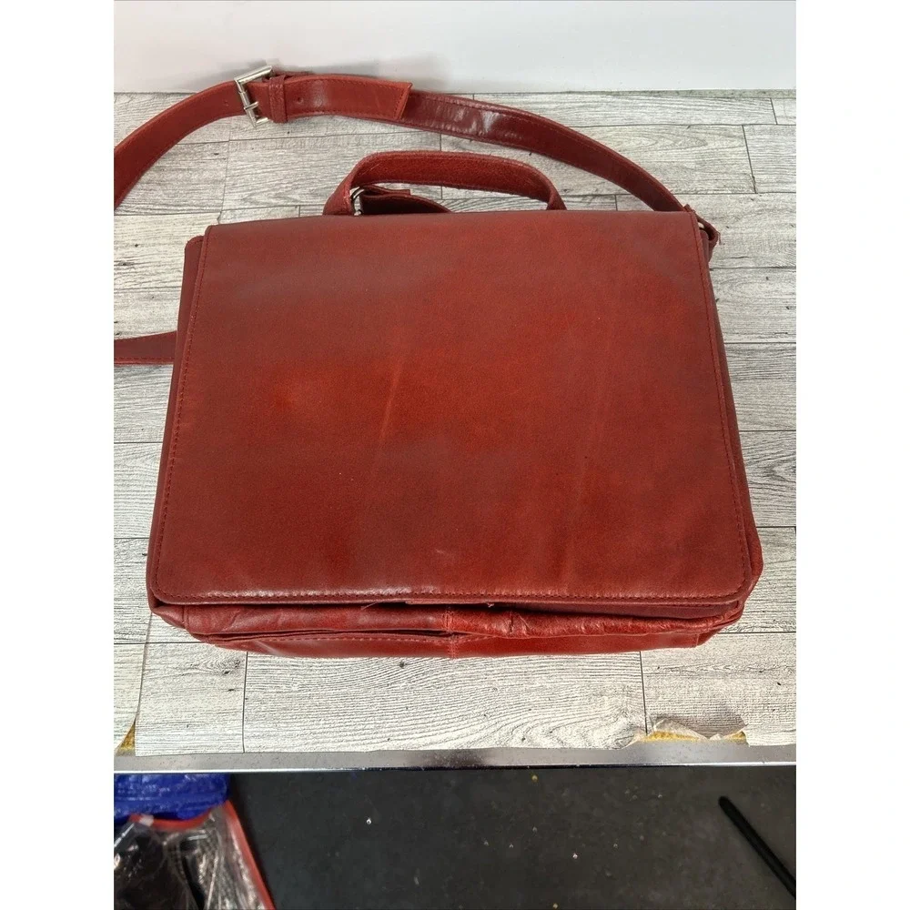 Wilson's Leather Structured Wine Red Executive Tote Bag | Genuine Leather Should